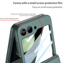Lade das Bild in den Galerie-Viewer, Magnetic Samsung Galaxy Z Flip 5 Hinge Full Coverage Phone Case with Front Screen Tempered Glass Protector
