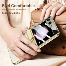 Carregar imagem no visualizador da galeria, Magnetic Hinge Phantom Samsung Galaxy Z Flip5 Case with Ring Bracket
