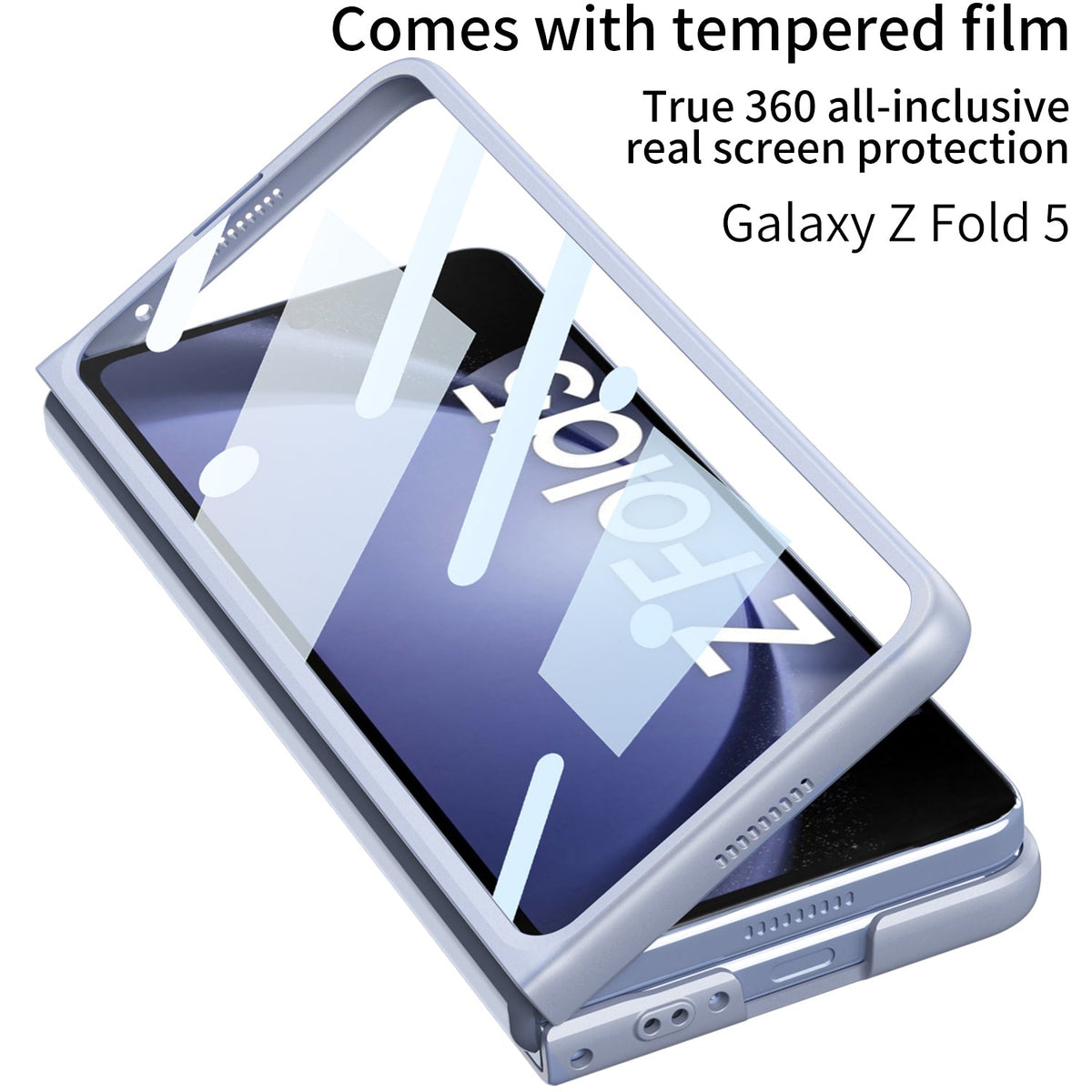Push Window Cardholder Case For Samsung Galaxy Z Fold5 With Film