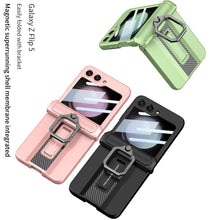 Cargar imagen en el visor de la galería, Magnetic Armor Case For Samsung Galaxy Z Flip5 With Easily Folded Bracket
