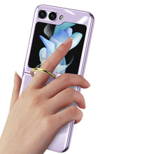 Load image into Gallery viewer, Samsung Galaxy Z Flip5 Phantom Plating Case With Ring Bracket
