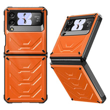 Load image into Gallery viewer, Newest Double-Cover Flip Mecha all-inclusive Rugged Phone Case For Galaxy Z Flip4 Flip3 Samsung Cases
