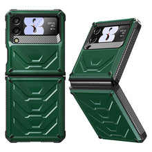 Carregar imagem no visualizador da galeria, Newest Double-Cover Flip Mecha all-inclusive Rugged Phone Case For Galaxy Z Flip4 Flip3 Samsung Cases

