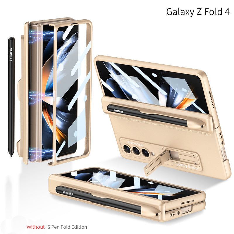 Magnetic Hinge Ultra-Thin Samsung Galaxy Z Fold4 5G Case With Film & Folding Support and S Pen Slot