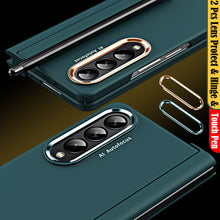 Cargar imagen en el visor de la galería, 2 Pcs Lens Ring for Samsung Z Fold 4 Hinge Case With Pen Slot Add Touch Pen for Galaxy Z Fold 4 5G
