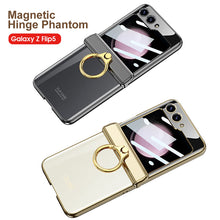 Carregar imagem no visualizador da galeria, Magnetic Hinge Phantom Samsung Galaxy Z Flip5 Case with Ring Bracket
