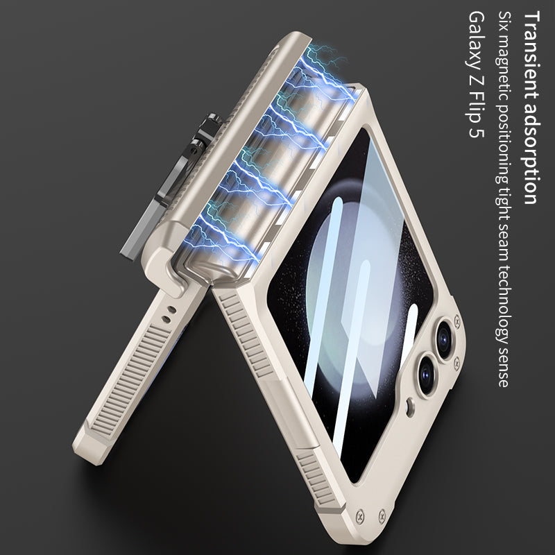 Magnetic Hinge Shell Integrated Armor Case For Samsung Galaxy Z Flip5