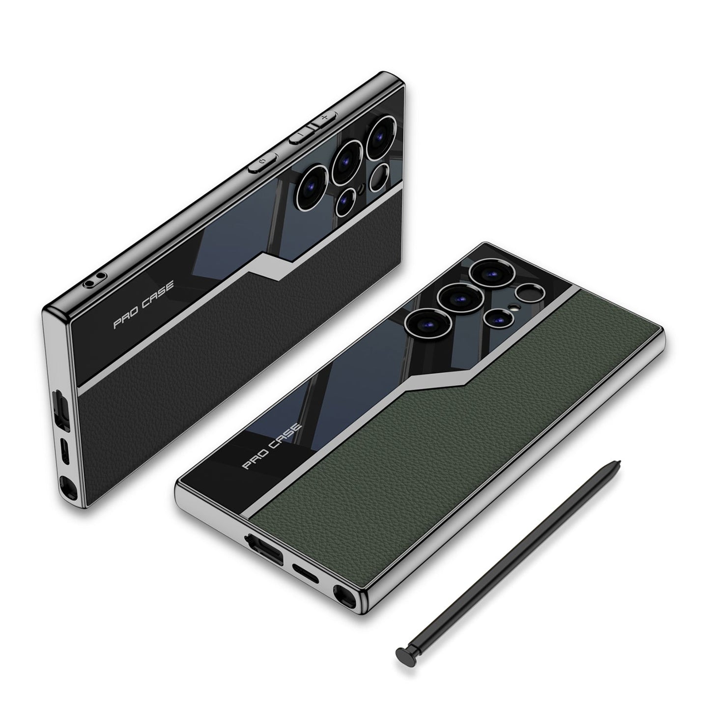 Electroplated Plain Leather S24 S24 Ultra Pro Case