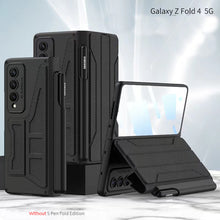 Load image into Gallery viewer, Leather Samsung Galaxy Z Fold4 5G Flip Case Cover With Film Detachable S Pen Holder
