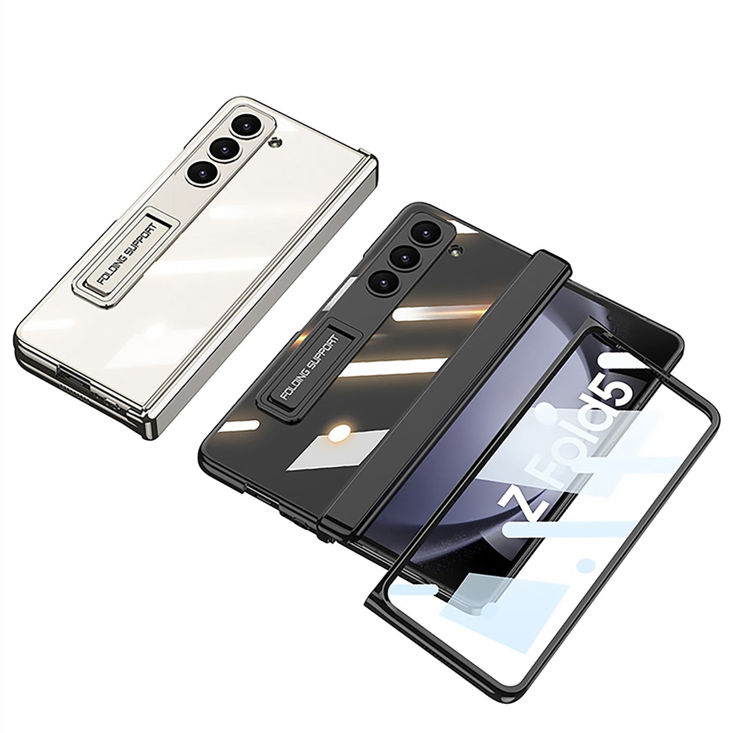 Samsung Galaxy Z Fold5 Magnetic Phontom Case With Folding Bracket and Screen Protect Film