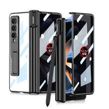 Load image into Gallery viewer, Galaxy Z Fold4 Magnetic Pen Holder Folding Bracket Shell Case With Film Integration And Folding Support
