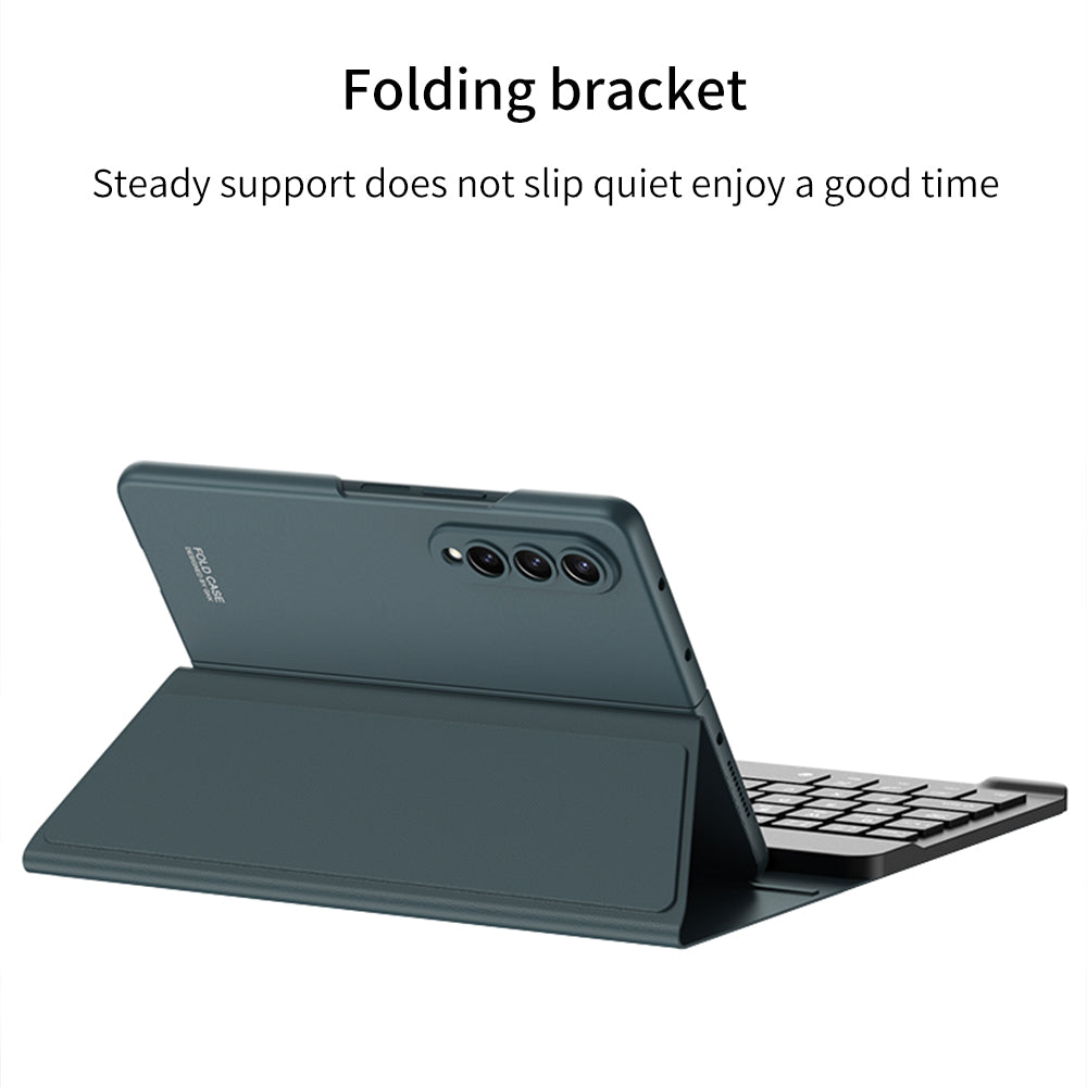 Bluetooth Keyboard For Galaxy Z Fold4/Fold3 5G With Full Protection Case and S Pen Slot