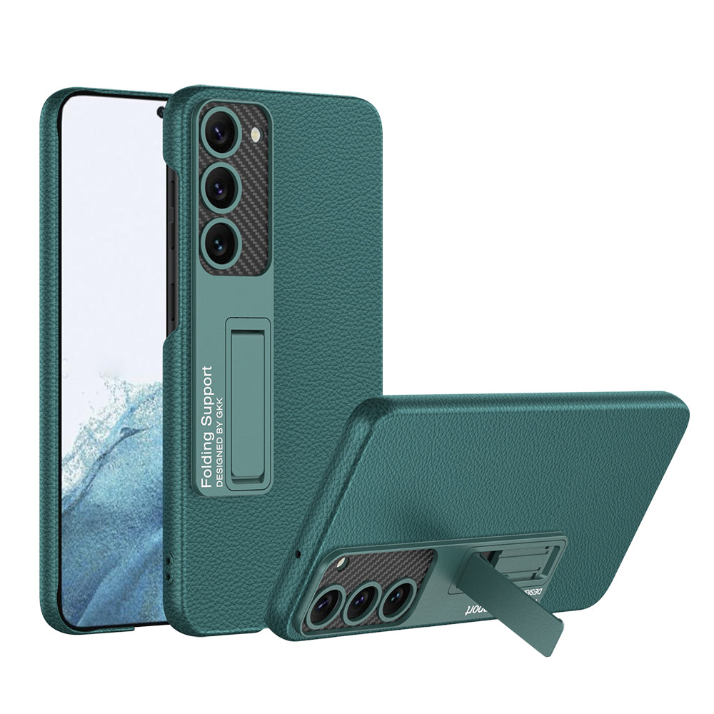 Ultra-Thin Leaather Samsung Galaxy S23 S23 Plus S23 Ultra  Leather Case for  With Kickstand