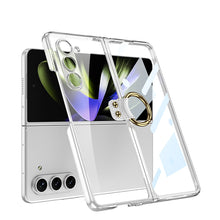 Cargar imagen en el visor de la galería, Transparent Samsung Galaxy Z Fold5 Plated Phantom Case with Exclusive Ring
