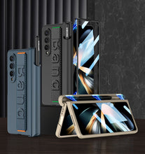 Carregar imagem no visualizador da galeria, Magnetic Samsung Galaxy Z Fold4 5G Luxury Wristband Case with Screen Protector and S Pen Slot
