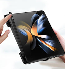 Load image into Gallery viewer, Side Pen Slot Hinge Flip Cover for Samsung Galaxy Z Fold4 5G Magnetic Case with Screen Protector
