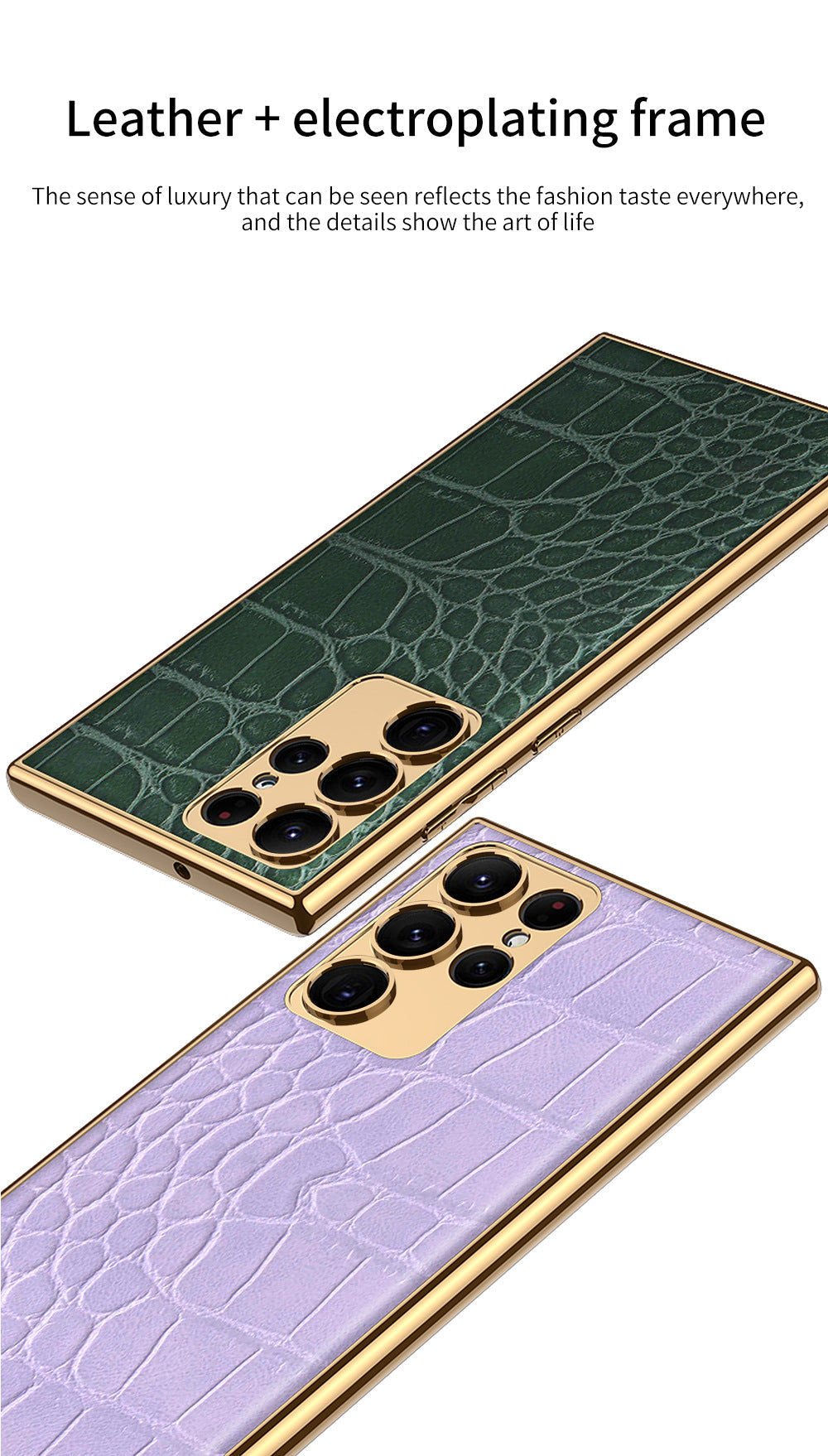 Electroplated Leather Soft Shell Samsung Galaxy S23 S23 Plus S23 Ultra Case