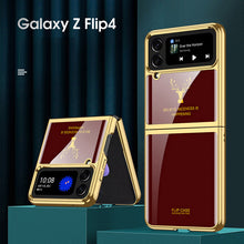 Load image into Gallery viewer, Luxury Electroplating Deer Glass Case For Samsung Galaxy Z Flip4 5G
