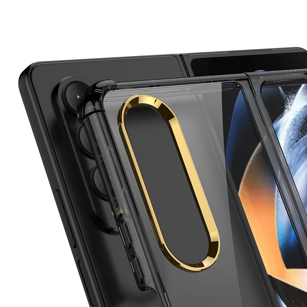 Galaxy Z Fold4 5G Airbag Anti-fall Shell Case and Membrane Integration Front Cover With Tempered Film