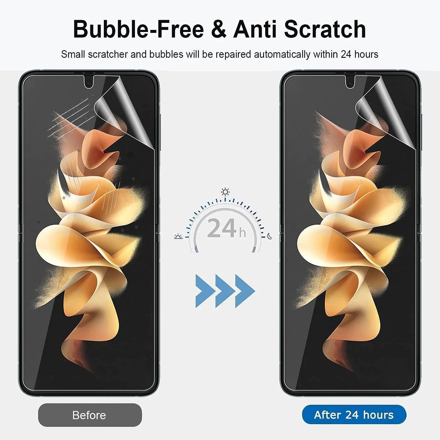 3 In 1 Hydrogel Film Screen Protector For Galaxy Z Flip4 5G