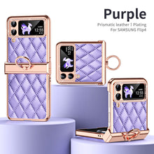 Load image into Gallery viewer, Luxury Samsung Z Flip4 5G Case With Diamond Window and Ring Stand
