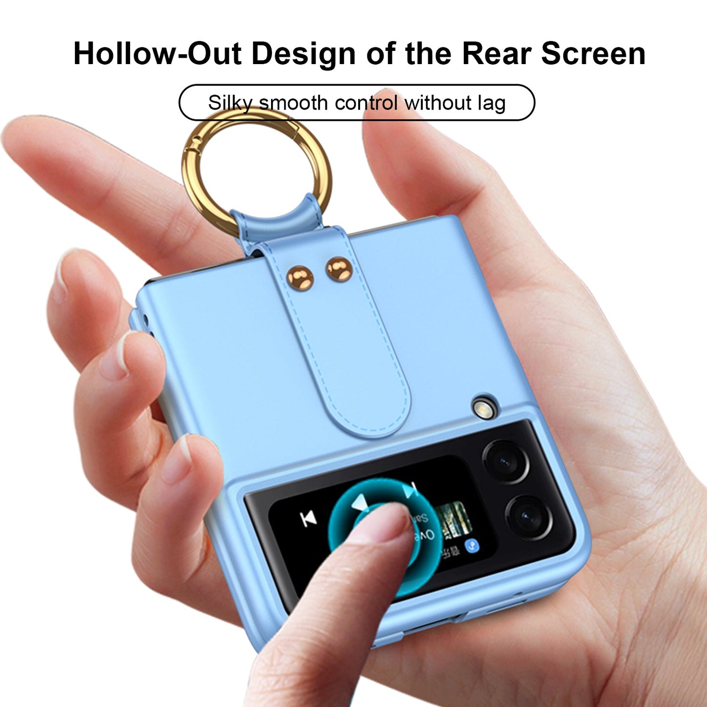 Ultra-Thin Galaxy Z Flip4 5G All-inclusive Electroplating Ring Case