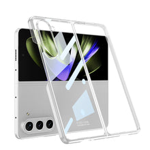 Charger l&#39;image dans la galerie, Electroplated Phantom Galaxy Z Fold 5 Case with Front Screen Tempered Glass Protector &amp; Ring
