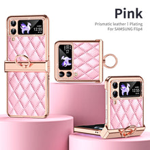 Load image into Gallery viewer, Luxury Samsung Z Flip4 5G Case With Diamond Window and Ring Stand
