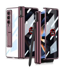 Cargar imagen en el visor de la galería, Galaxy Z Fold4 Magnetic Pen Holder Folding Bracket Shell Case With Film Integration And Folding Support
