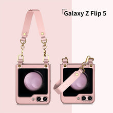 Load image into Gallery viewer, Luxury Samsung Z Filp5 Phone Case With Portable Wrist Rope
