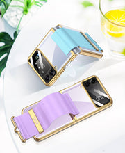 Load image into Gallery viewer, Electroplated Samsung Galaxy Z Flip4 5G  Hard Cover with Strap
