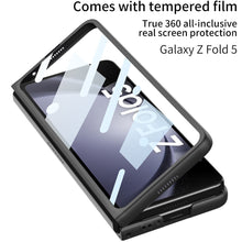 Lade das Bild in den Galerie-Viewer, Ultra-thin Samsung Galaxy Z Fold5 Full Inclusive Leather Case with Film &amp; Sliding Window Shell

