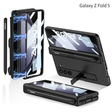Lade das Bild in den Galerie-Viewer, Samsung Galaxy Z Fold5 Case Full Coverage Case with Tempered Glass Protector and Pen Tray Holder
