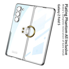 Cargar imagen en el visor de la galería, Transparent Samsung Galaxy Z Fold5 Plated Phantom Case with Exclusive Ring
