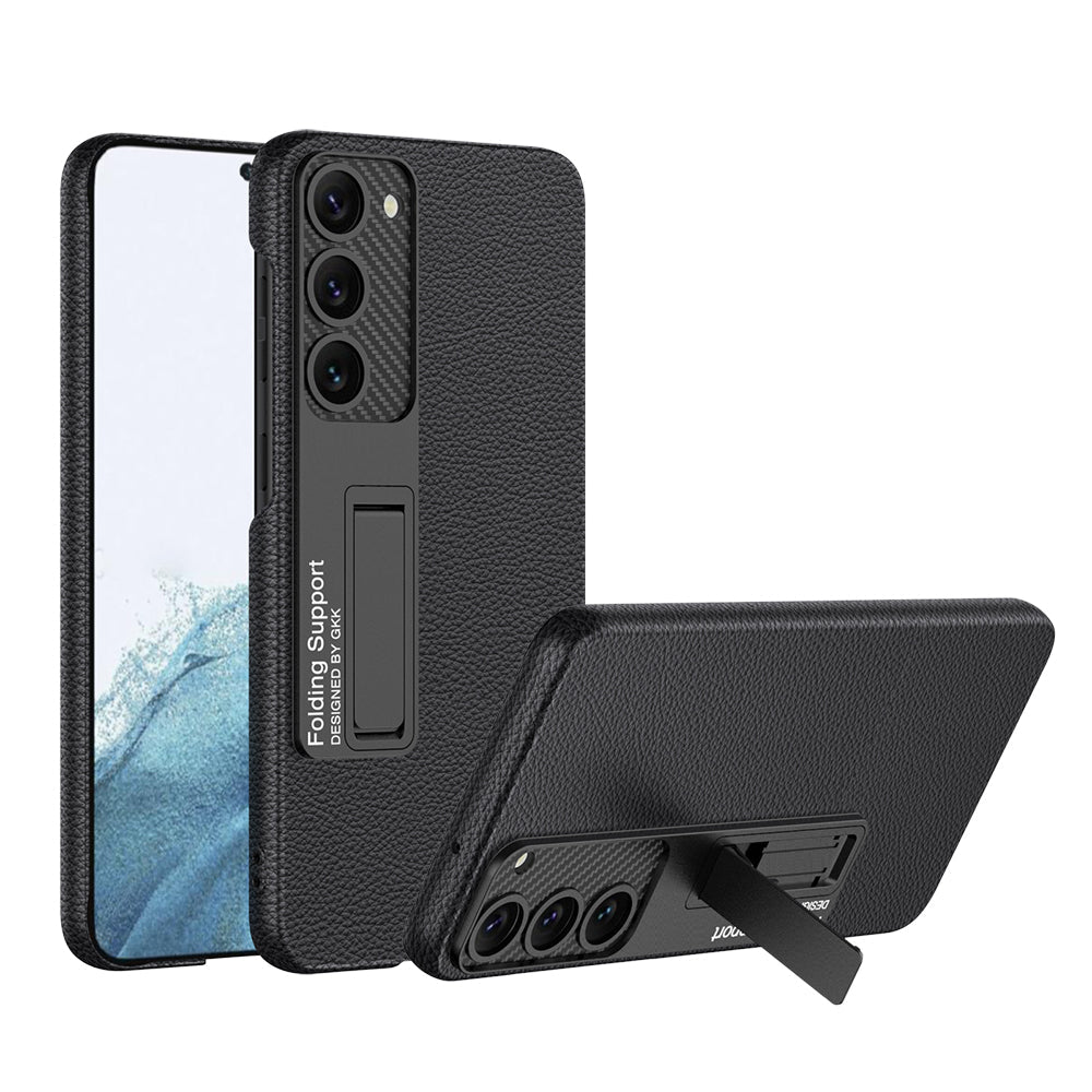 Ultra-Thin Leaather Samsung Galaxy S23 S23 Plus S23 Ultra  Leather Case for  With Kickstand