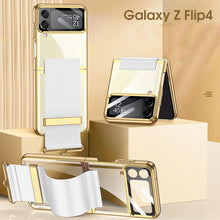 Cargar imagen en el visor de la galería, Electroplated Samsung Galaxy Z Flip4 5G  Hard Cover with Strap
