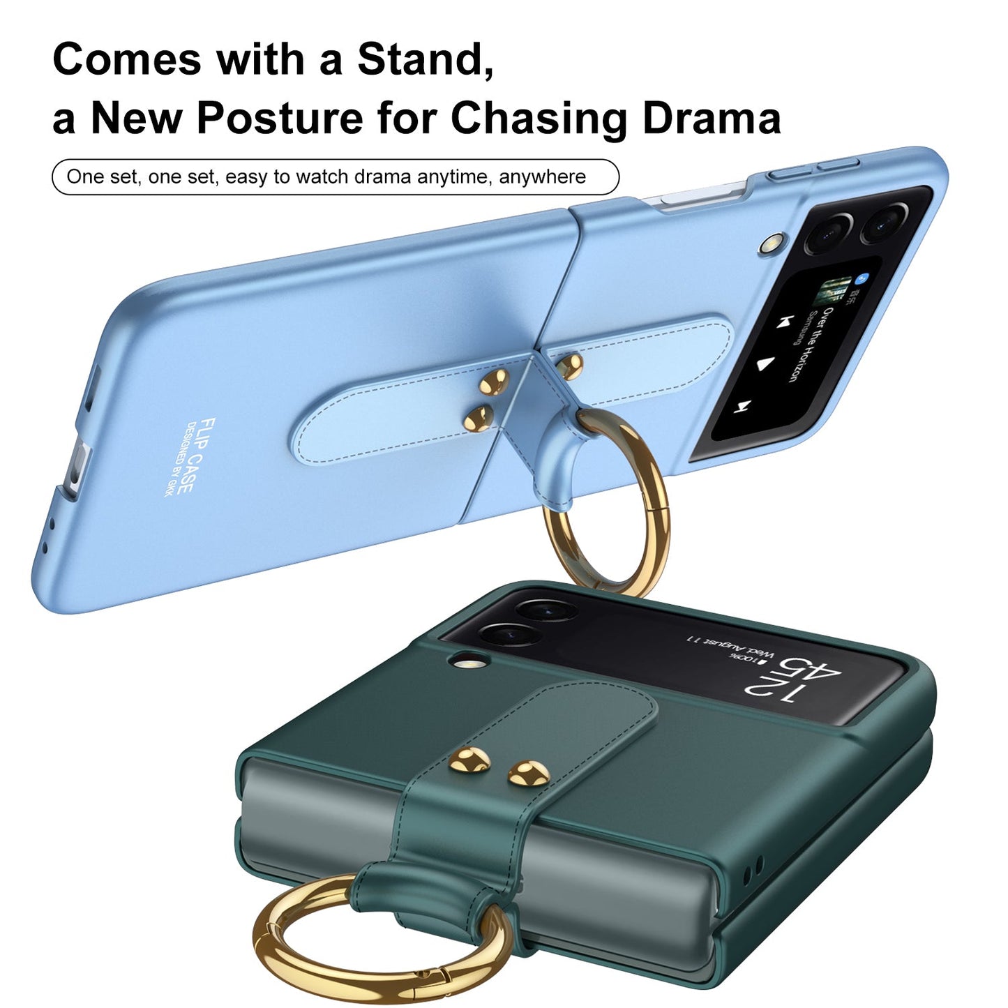 Ultra-Thin Galaxy Z Flip4 5G All-inclusive Electroplating Ring Case