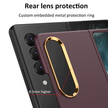 Load image into Gallery viewer, Full-Protection Hard Case With Electroplated lens Frame For Samsung Galaxy Z Fold4 5G
