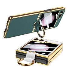 Load image into Gallery viewer, Luxury Leather Samsung Z Filp5 Phone Case With Crossbody Rope
