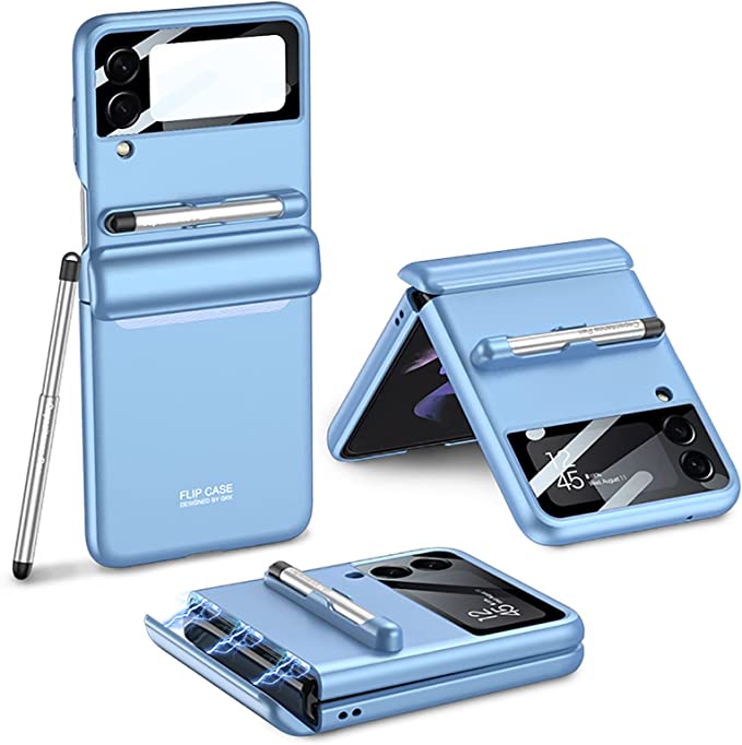 Magnetic Hinge Protection Galaxy Flip4 5G Case With Capacitive Pen