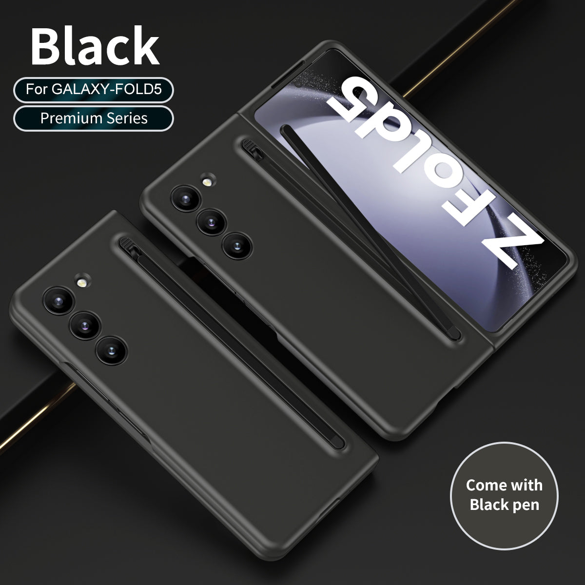 Anti-fingerprint Samsung Galaxy Z Fold4 Fold5 Case With S Pen Slot