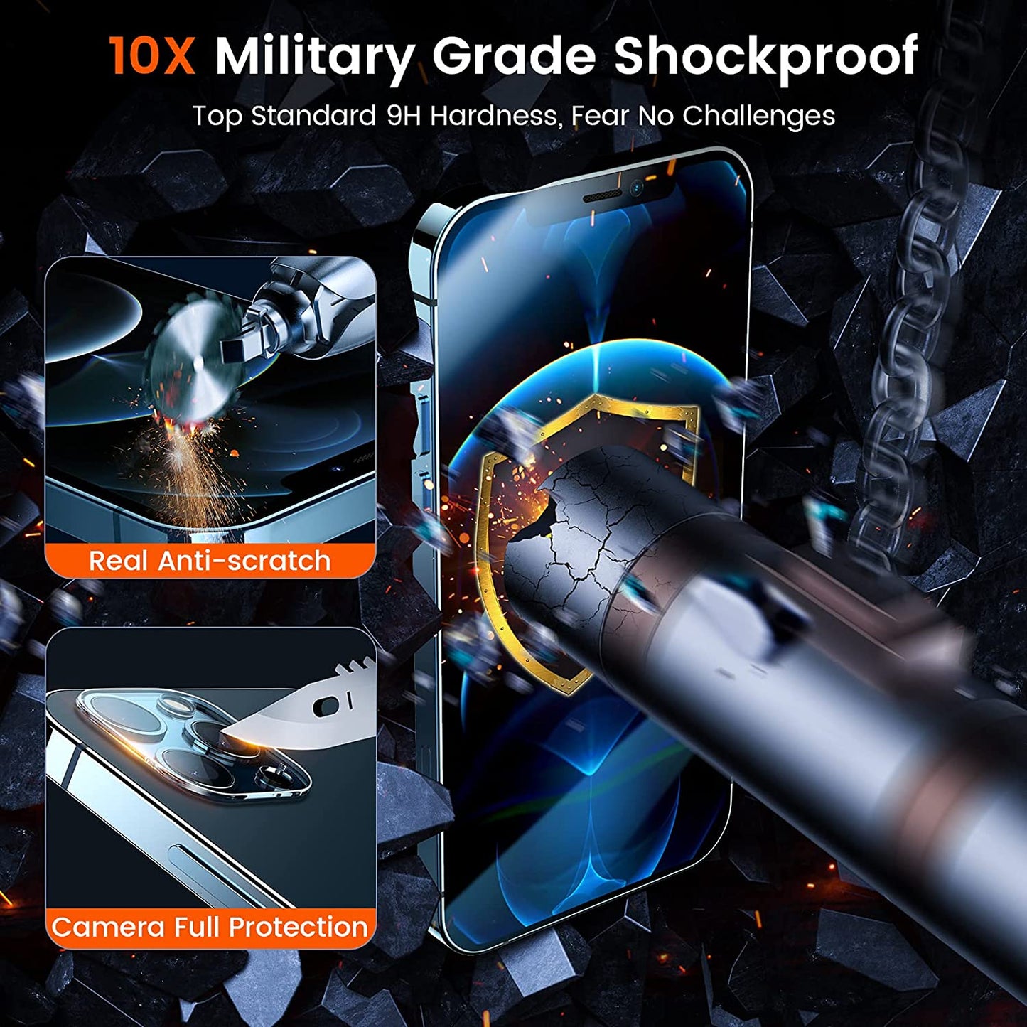 iPhone Anti-Spy Screen Protector With Auto Alignment Kit