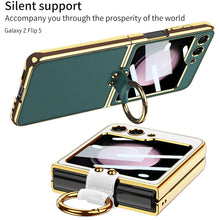 Charger l&#39;image dans la galerie, Luxury Leather Samsung Z Filp5 Phone Case With Crossbody Rope
