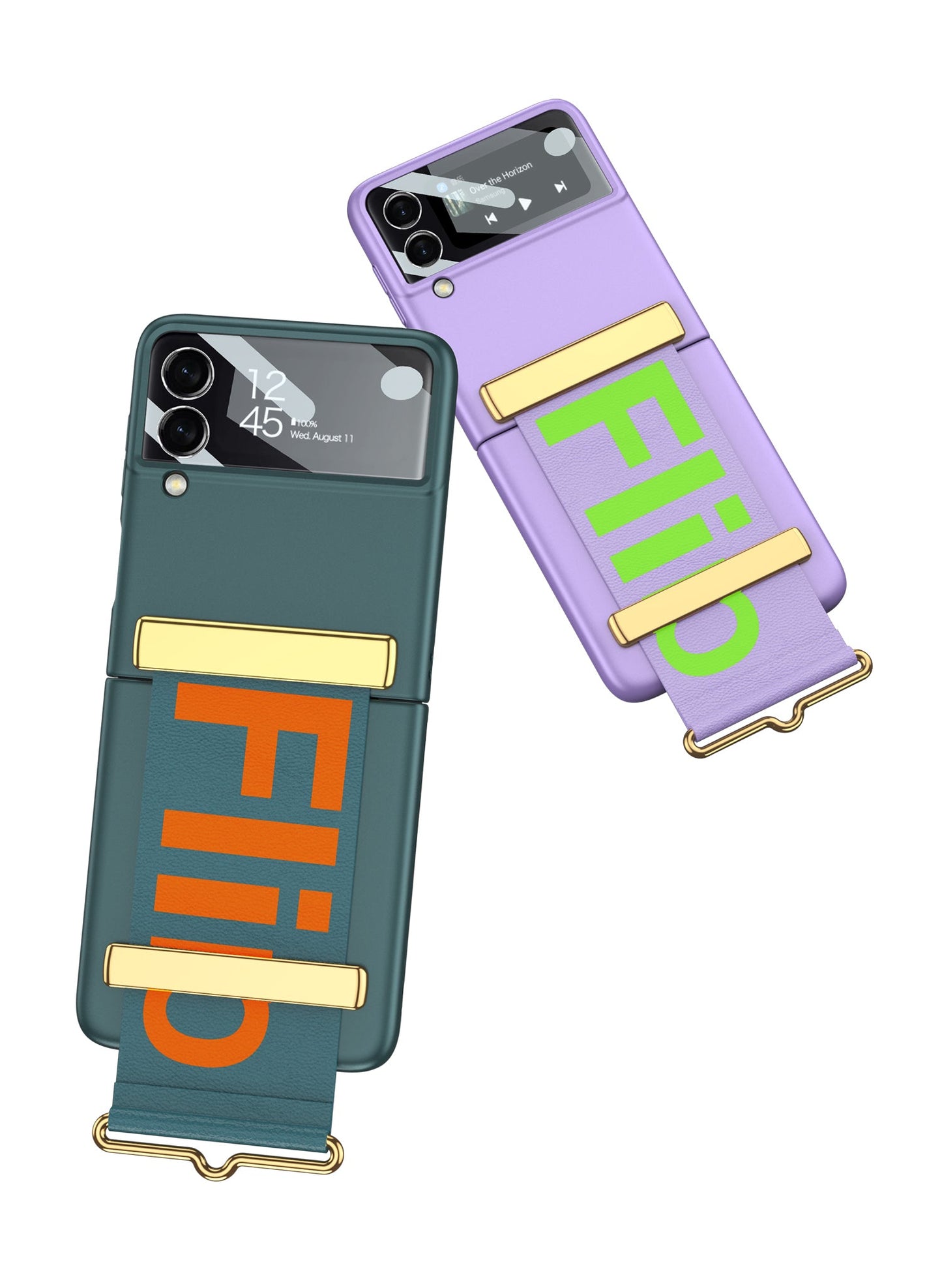 Samsung Galaxy Z Flip4 Electroplated Hard Cover with Strap