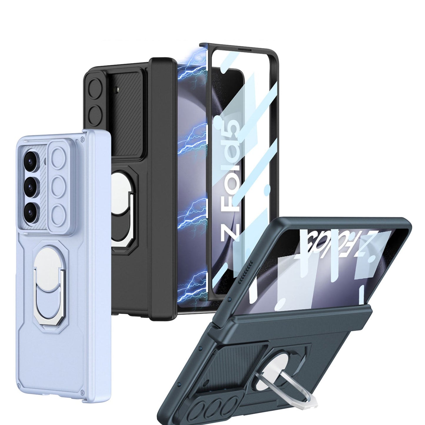 Samsung Z Fold5 Case With Folding Hinge Magnetic Bracket Armor Protective Case