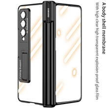 Carregar imagem no visualizador da galeria, Galaxy Z Fold4 Magnetic Pen Holder Folding Bracket Shell Case With Film Integration And Folding Support
