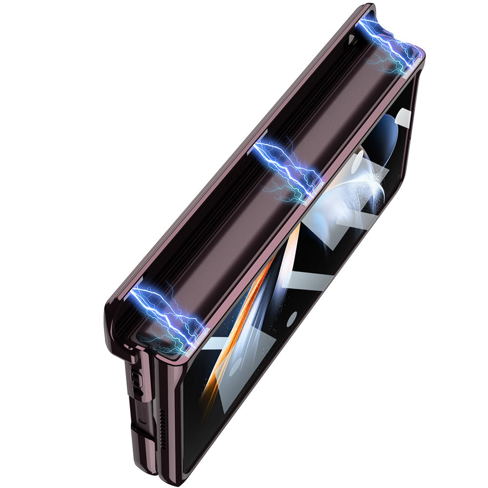 Magnetic Hinge Phantom Case For Galaxy Z Fold4 5G With Film Protector