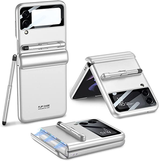 Magnetic Hinge Protection Galaxy Flip4 5G Case With Capacitive Pen