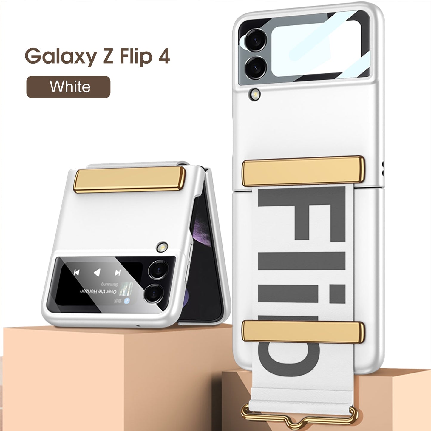 Wristband Bracket And Shell Membrane Integrated Case For Galaxy Z Flip4 5G