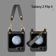 Carregar imagem no visualizador da galeria, Luxury Samsung Z Filp5 Phone Case With Portable Wrist Rope
